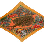 Hermes Scarf Pleated Axis Mundi Center of the World Yellow — view 4