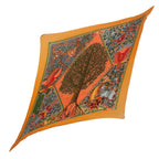 Hermes Scarf Pleated Axis Mundi Center of the World Yellow — view 2