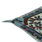Hermes Scarf Pleated Silk Neige D'antan Last Year's Snow Blue — view 3