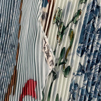 Hermes Scarf Pleated Silk Neige D'antan Last Year's Snow Blue — view 7