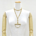 Gucci Half Horsebit Necklace Yellow Gold — view 7
