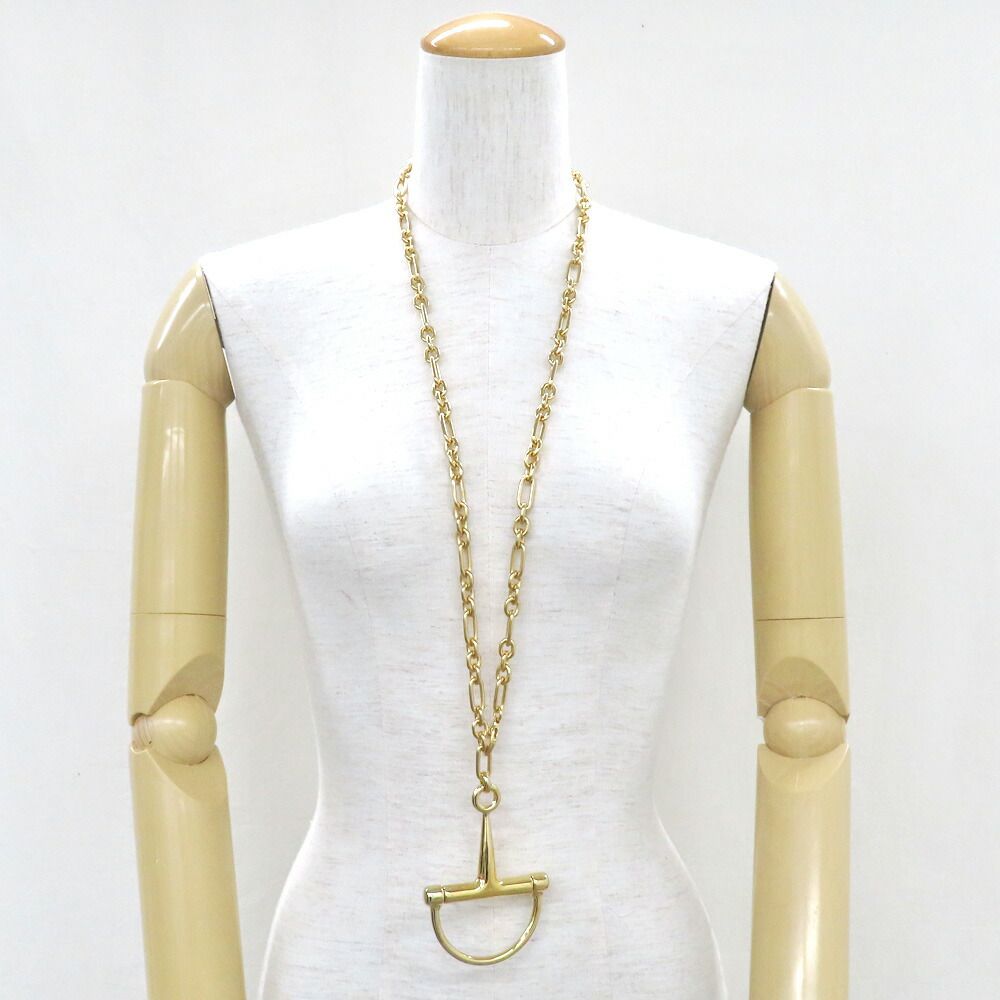 Gucci Half Horsebit Necklace Yellow Gold — view 8