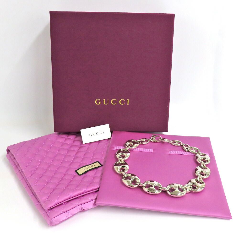 Gucci Marina Chain Necklace Palladium Silver — view 8
