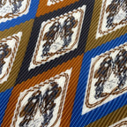 Hermes Scarf Pleated Silk Brides de Gala Geometric Pattern Horse Tackle Box — view 6