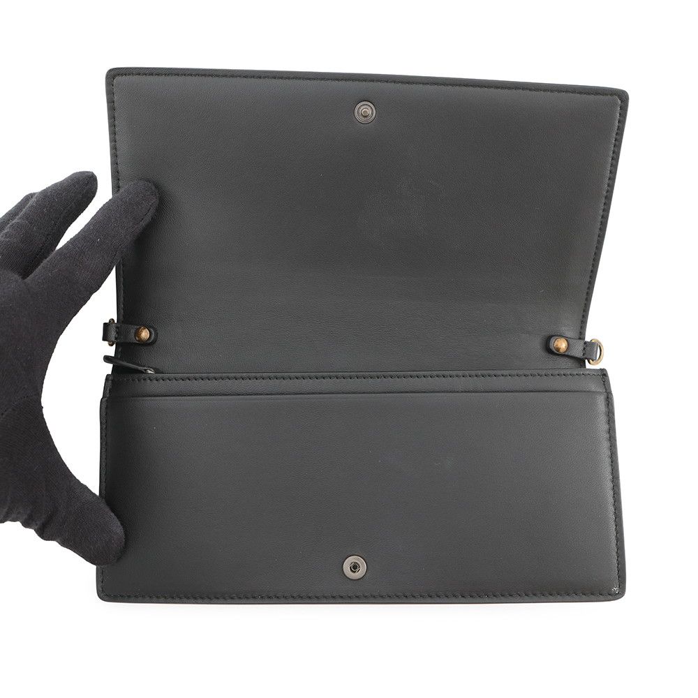 Bottega Veneta Chain Wallet Intrecciato Nylon Leather — view 5