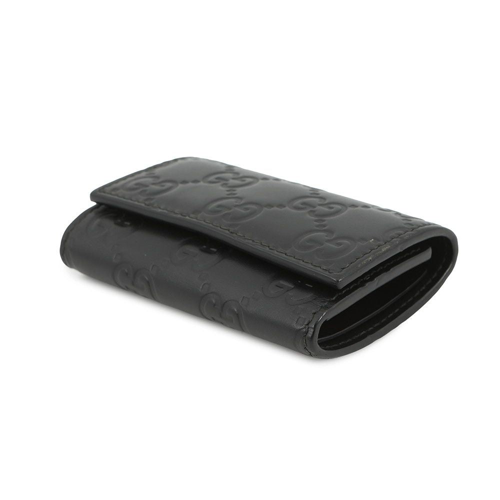 Gucci 6 Key Case Guccissima Leather Black Holder — view 2