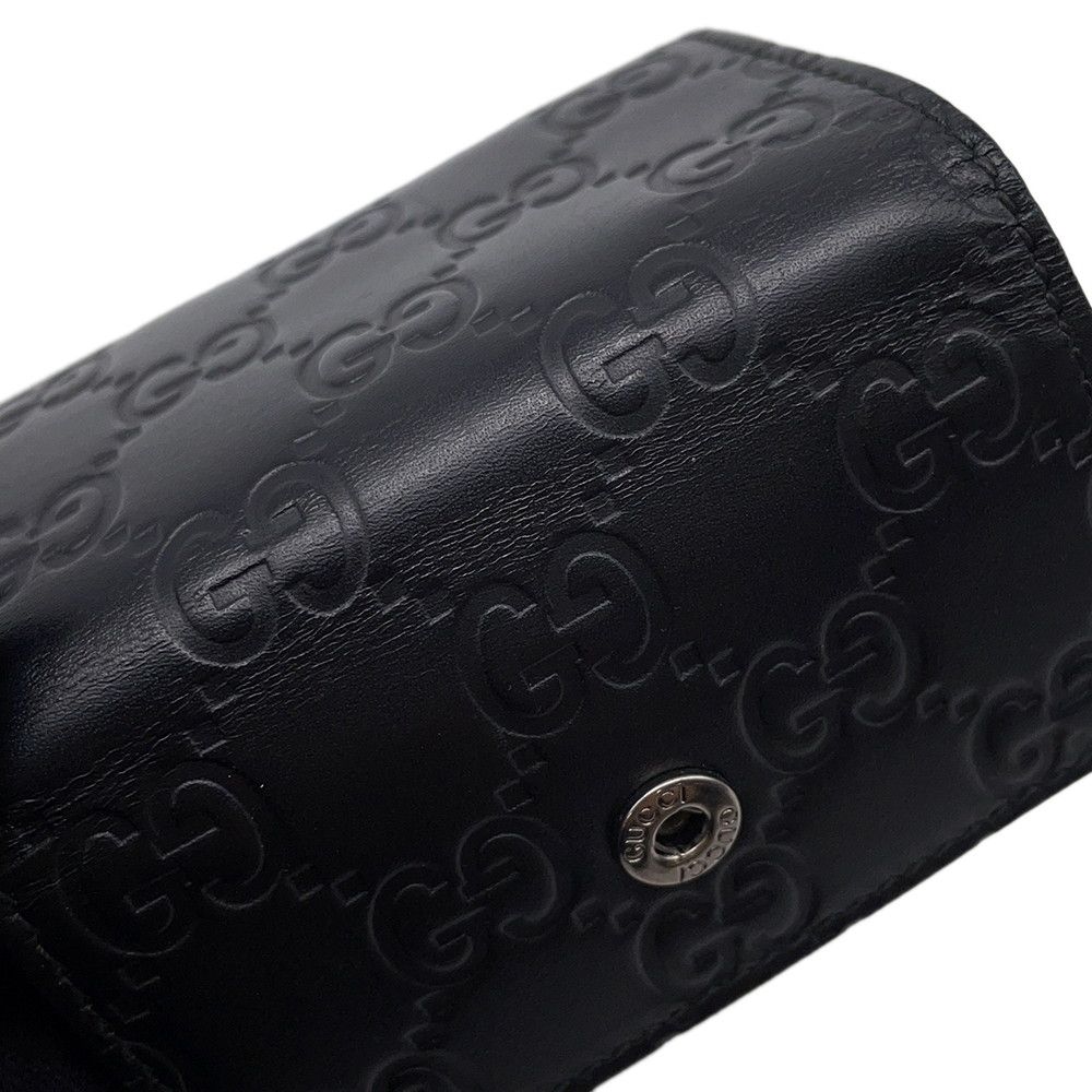 Gucci 6 Key Case Guccissima Leather Black Holder — view 8