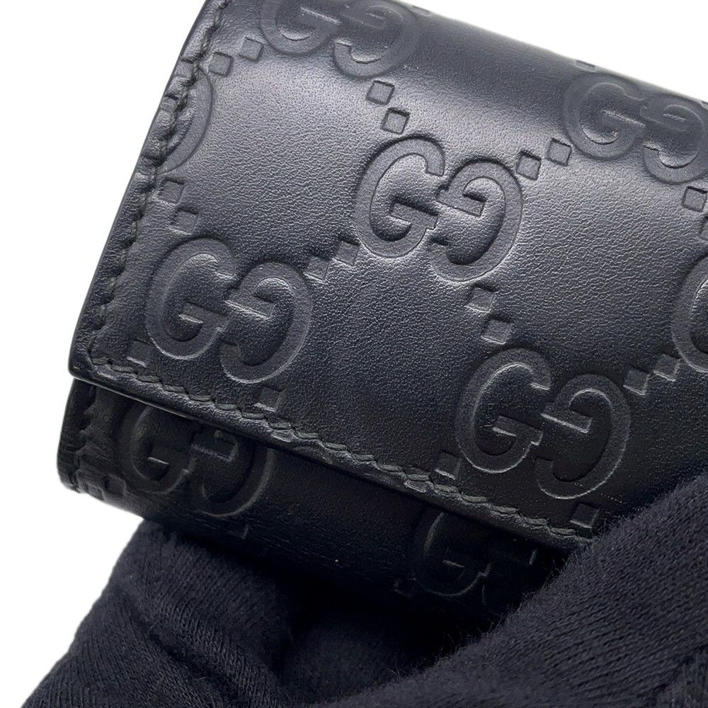 Gucci 6 Key Case Guccissima Leather Black Holder — view 6