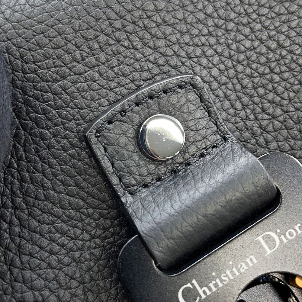Dior Shoulder Bag Oblique Saddle Vertical Pouch Black Beige Navy — view 9
