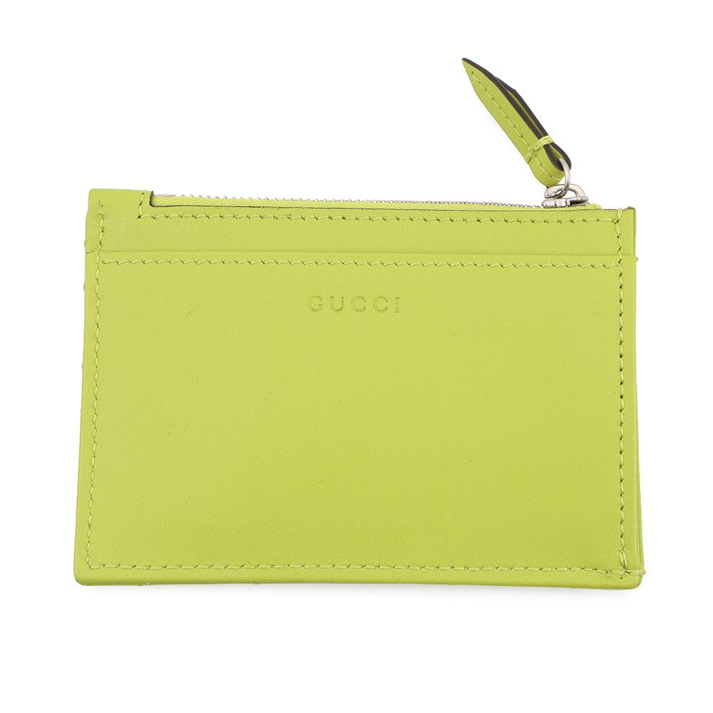 Gucci Key Case GG Marmont Double Chevron Quilted Card Bright Green — view 3