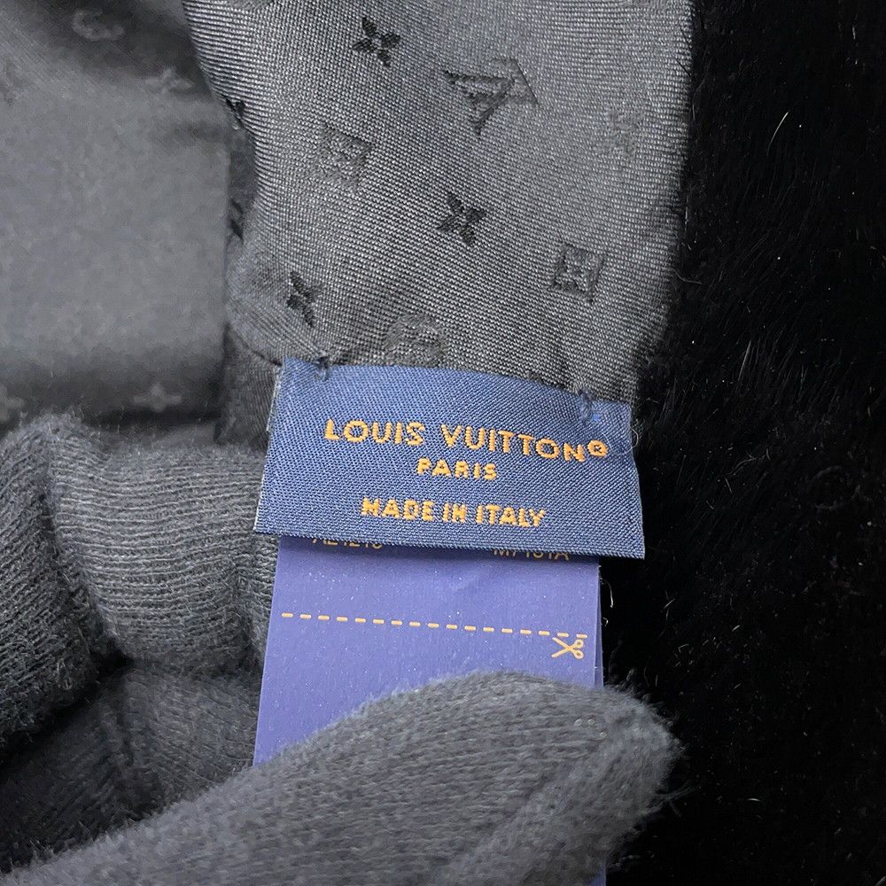 Louis Vuitton Hat Monogram Flower Bucket LV Cozy Mink Noir Black — view 9