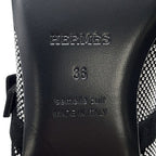 Hermes Ballet Shoes Light Rhinestone Suede 36 Black — view 7
