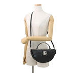 Gucci Leather GG Half Moon 2-Way Shoulder Bag Black — view 5