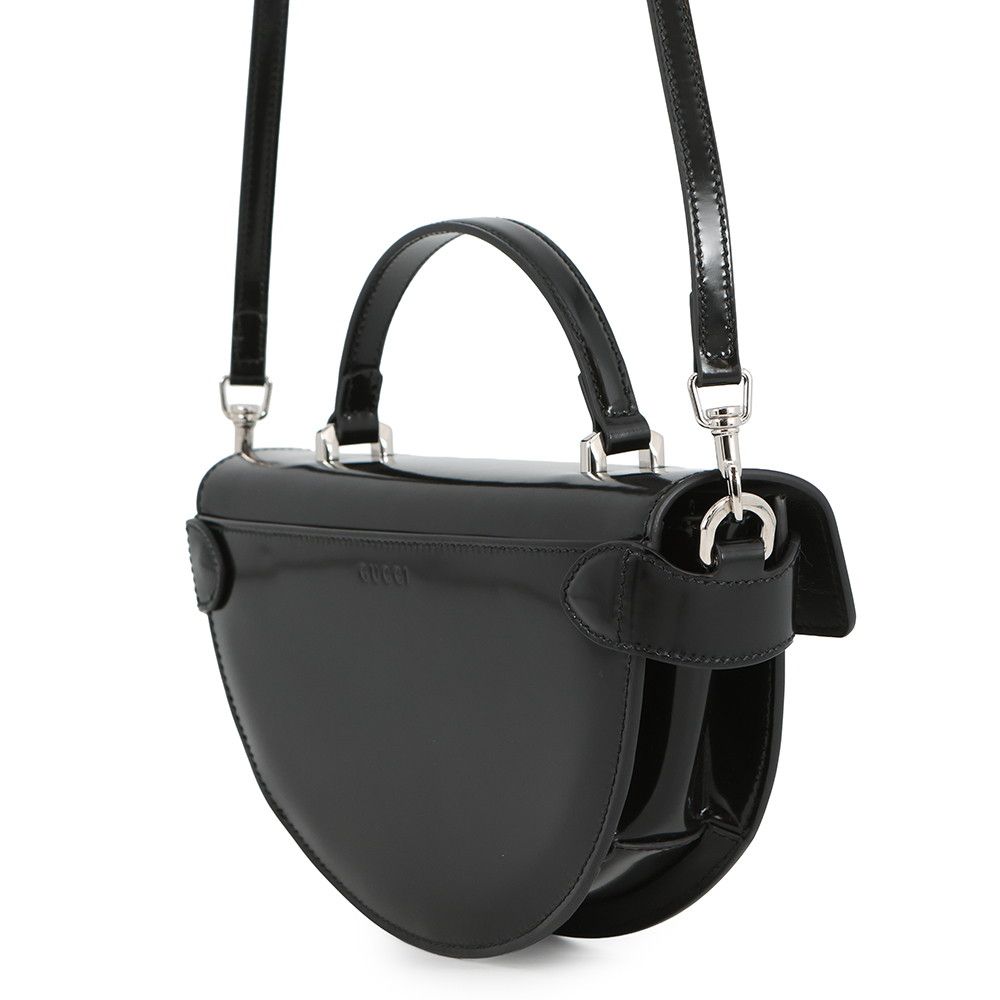 Gucci Leather GG Half Moon 2-Way Shoulder Bag Black — view 2