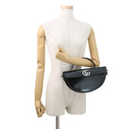 Gucci Leather GG Half Moon 2-Way Shoulder Bag Black — view 4