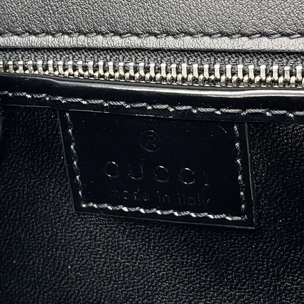 Gucci Leather GG Half Moon 2-Way Shoulder Bag Black — view 7