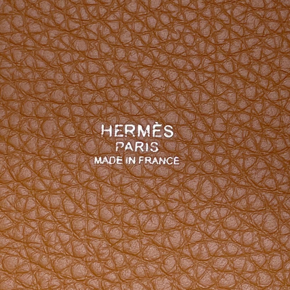 Hermes Handbag Picotin Lock PM Gold Silver Taurillon Clemence — view 8