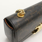 Celine Chain Triomphe Canvas Shoulder Bag — view 5