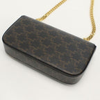 Celine Chain Triomphe Canvas Shoulder Bag — view 2