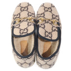 Gucci GG Shearling Horsebit Low Cut Shoes Slip on Beige — view 4
