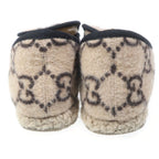 Gucci GG Shearling Horsebit Low Cut Shoes Slip on Beige — view 3