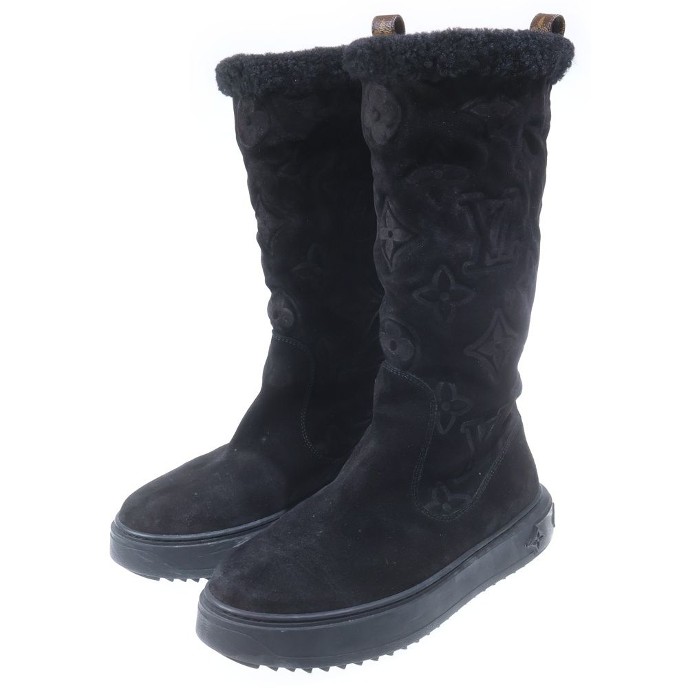 Louis Vuitton Bree G-line Giant Monogram Mouton Boots Black — view 2