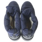 Chanel Snow Boot CC Logo Shearling Nylon Boots High Cut Shoes Navy — view 4
