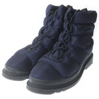 Chanel Snow Boot CC Logo Shearling Nylon Boots High Cut Shoes Navy — view 2