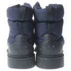Chanel Snow Boot CC Logo Shearling Nylon Boots High Cut Shoes Navy — view 3