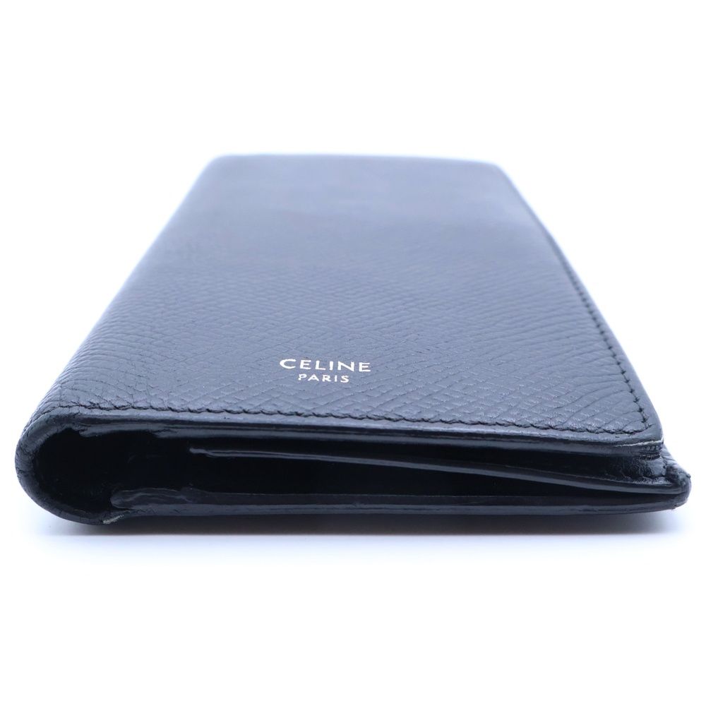 Celine Grain Leather Bifold Wallet Black — view 3
