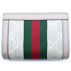 Gucci Ophidia GG Supreme Card Case Compact Wallet Bifold Canvas Beige — view 2