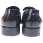 Hermes Moccasins Faubourg Logo Leather Loafers Black — view 3