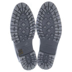 Hermes Moccasins Faubourg Logo Leather Loafers Black — view 5