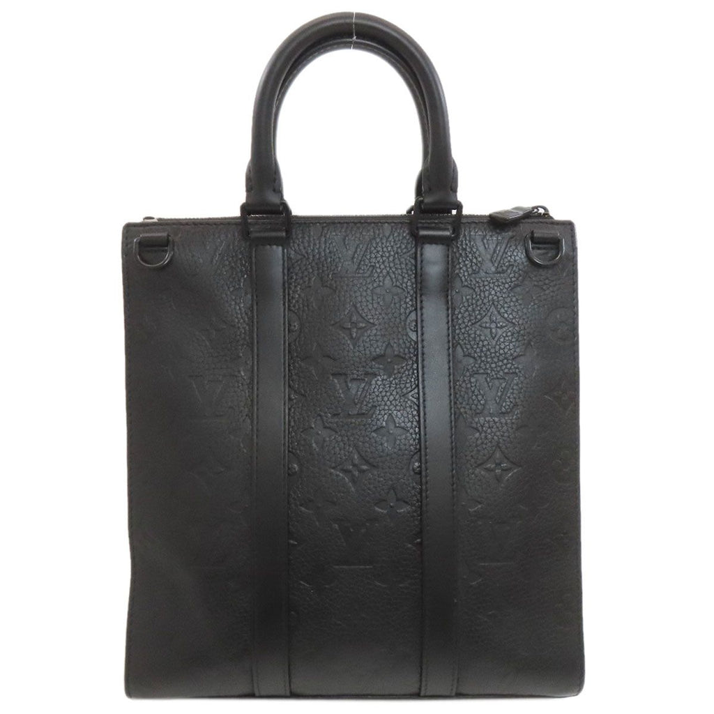 Louis Vuitton Sac Plat Cloth Handbag Taurillon Leather — view 2