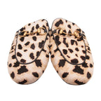 Gucci Horsebit Calf Hair Leopard Pattern Mule Sandals Shoes White 34.5 — view 3