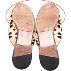 Gucci Horsebit Calf Hair Leopard Pattern Mule Sandals Shoes White 34.5 — view 7