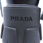 Prada Monolith Long Boots Leather Nylon Triangle Plate Logo Shoes Pouch — view 6