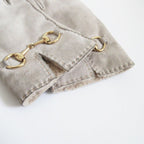 Gucci Horsebit Mouton Gloves Inner Shearling Light Gray 6.5 — view 3