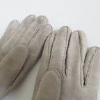Gucci Horsebit Mouton Gloves Inner Shearling Light Gray 6.5 — view 5
