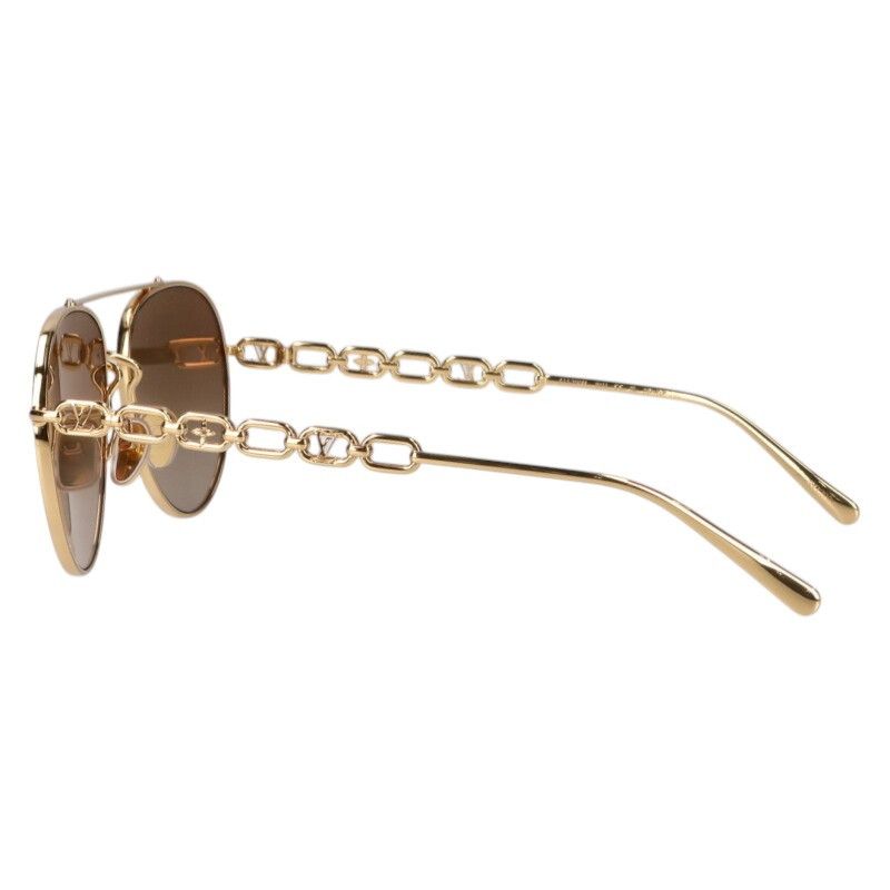 Louis Vuitton Sunglasses My LV Chain Pilot Metal Frame Double Bridge — view 2
