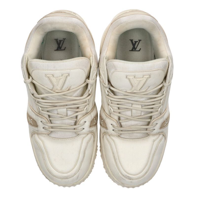 Louis Vuitton LV Trainer Maxi Sneaker White Beige — view 4