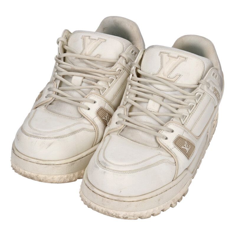 Louis Vuitton LV Trainer Maxi Sneaker White Beige — view 5