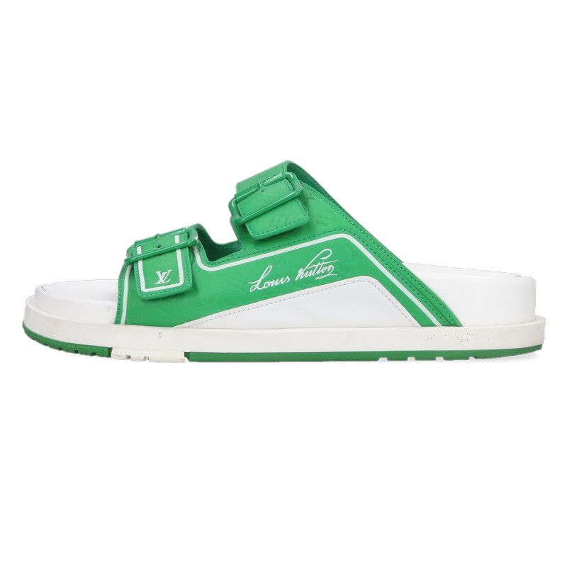 Louis Vuitton LV Trainer Sneaker Green White — view 2