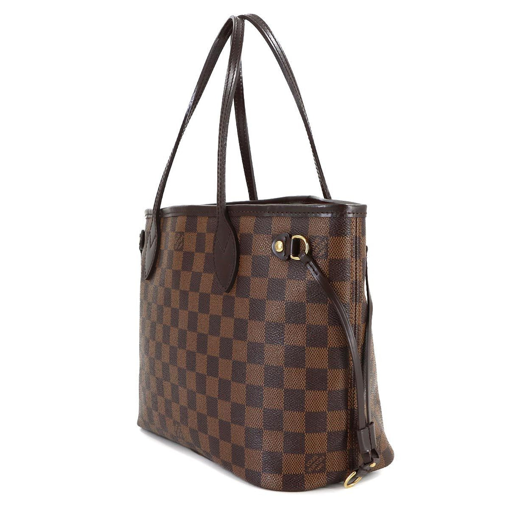 Louis Vuitton Damier Neverfull PM Tote Ebene Gold Brown — view 3