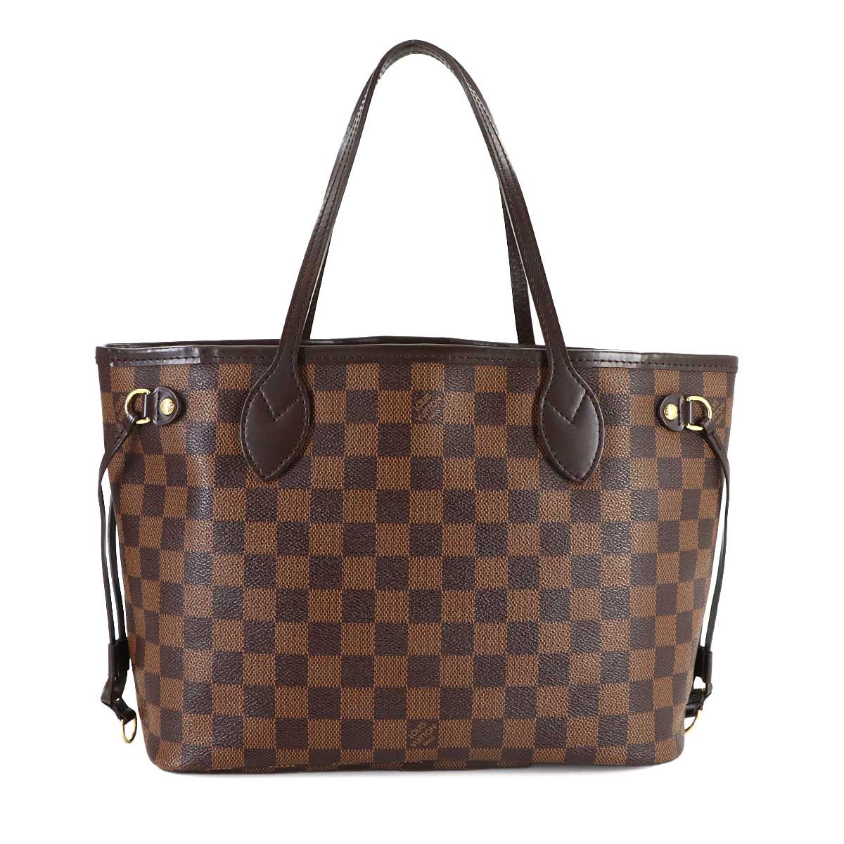 Louis Vuitton Damier Neverfull PM Tote Ebene Gold Brown — view 2