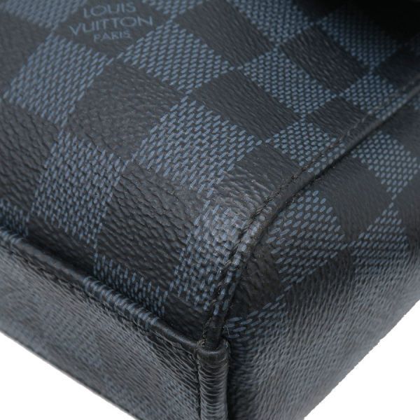 Louis Vuitton Damier Cobalt Newport Message Shoulder Bag Navy Blue — view 3
