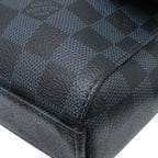Louis Vuitton Damier Cobalt Newport Message Shoulder Bag Navy Blue — view 3