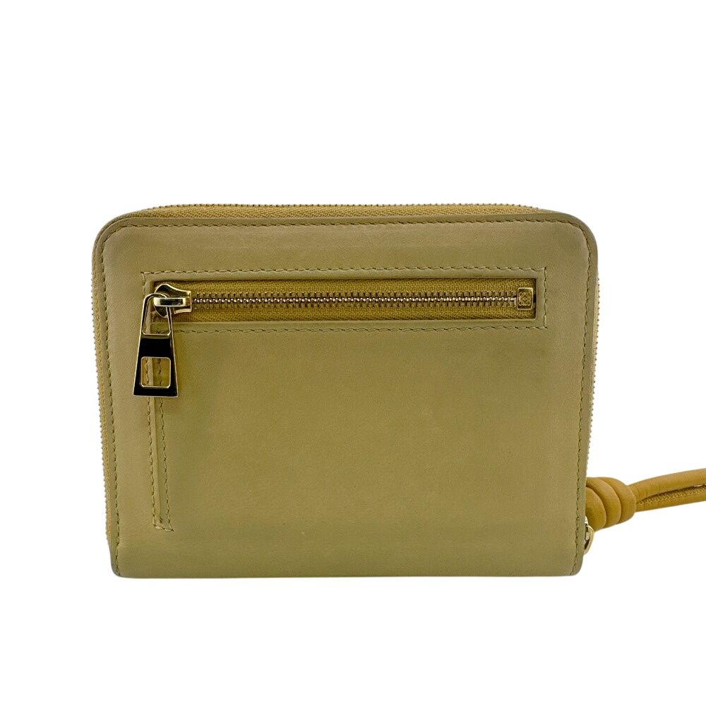 Loewe Compact Zip Wallet Knot Leather Bifold Yellow — view 2