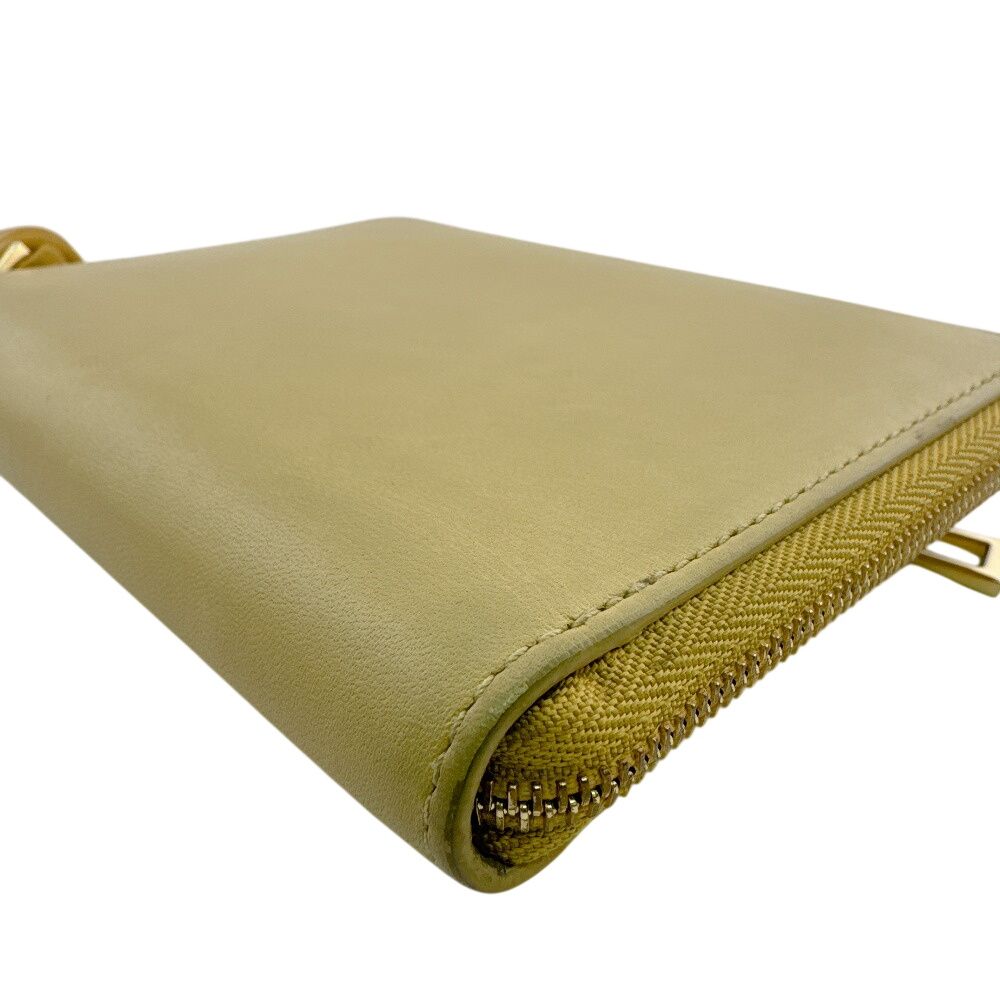 Loewe Compact Zip Wallet Knot Leather Bifold Yellow — view 3