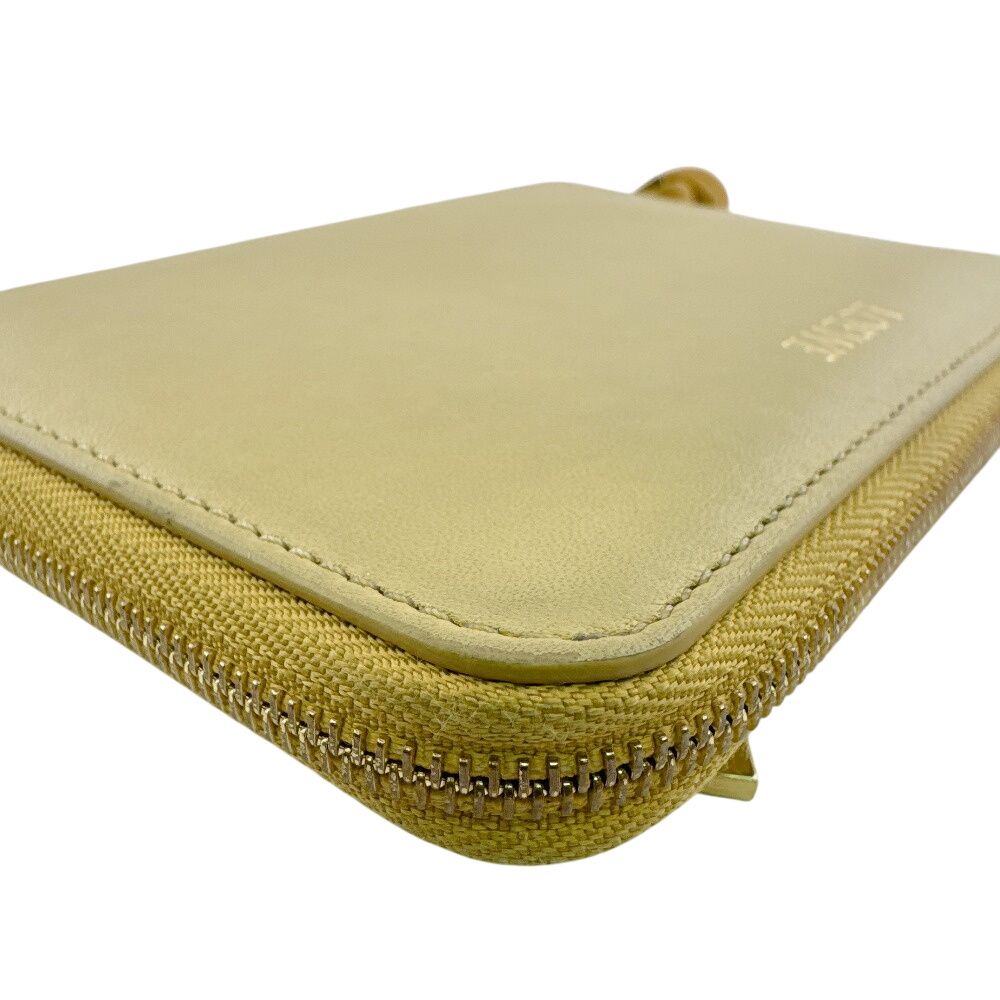 Loewe Compact Zip Wallet Knot Leather Bifold Yellow — view 6